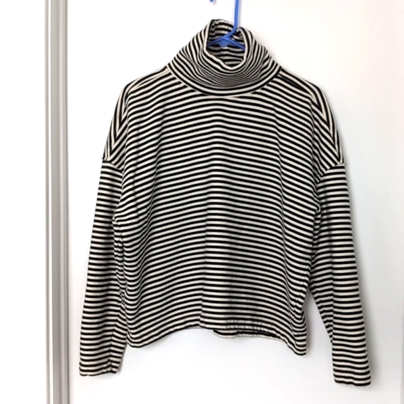 Everlane Sweaters - Everlane The Turtleneck Sweatshirt stripes mockneck size small